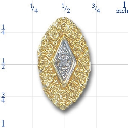 N305 14K 1 DIAMOND SLIDE 